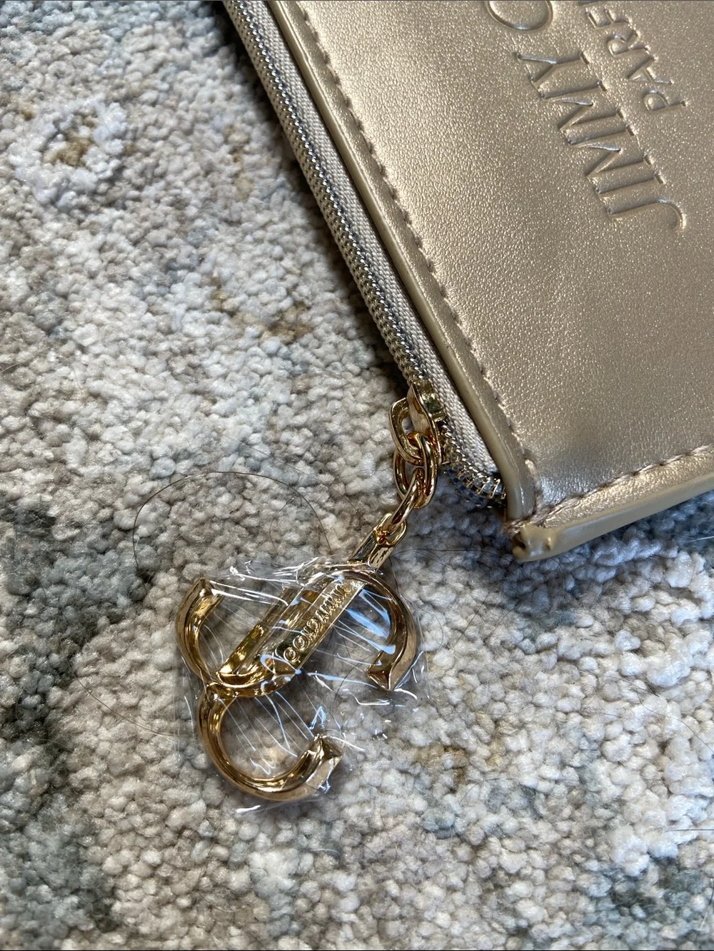 Jimmy Choo Parfums Metallic Champagne Card-Coin Pouch
